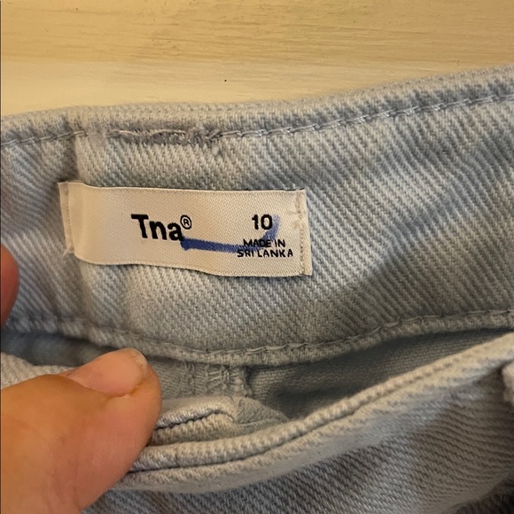 Aritzia TNA Workwear Light Blue High Rise Twill Carpenter Denim Straight Pants - Picture 2 of 11